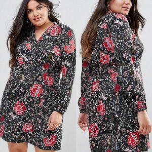 ASOS Junarose All Over Floral Dress With Drop Hem